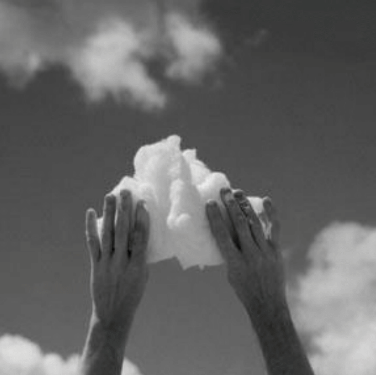 hands holding a cloud